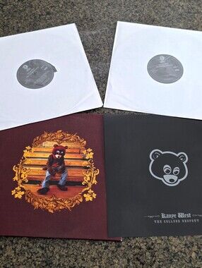 Kanye West The College Dropout 2 X LP Vinyl Record Roc-A-Fella 2004 Hip Hop Rare